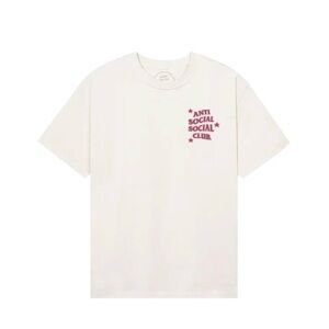 Anti Social Social Club Cream T-Shirt with Its All A Blue Tee size medium